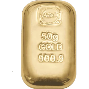 50gram ABC Gold Bar 9999 purity